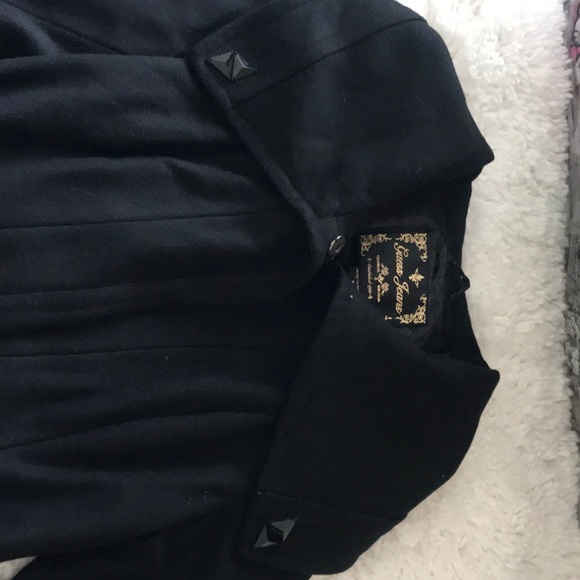 guess black pea coat